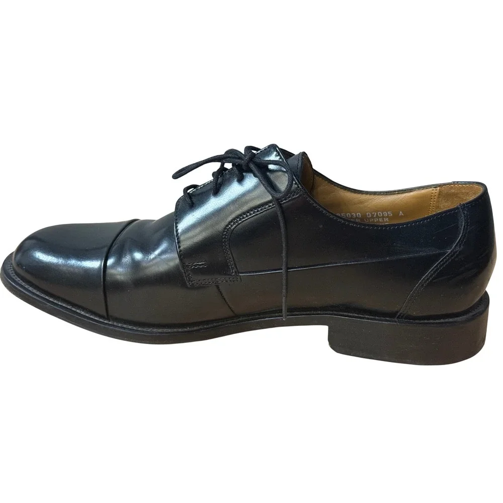 Bostonian Mens Black Leather Cap Toe Derby Dress Shoes 25030 Size‎ 9 W